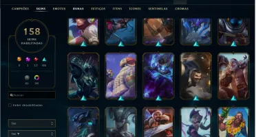 Conta lol, muitas skins atualmente prata 2, mmr alto, barata