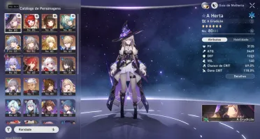 Conta Honkai Star Rail Focada A HERTA e Aglae