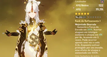 GENSHIN ARMA MEMORIA DA POEIRA 5 ESTRELAS AR16