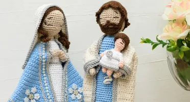 Sagrada Família em Amigurumi: Maria, José e Jesus