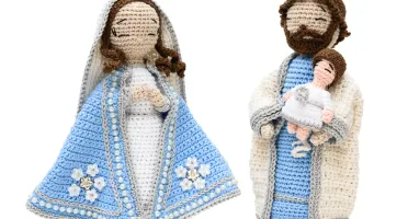 Sagrada Família em Amigurumi: Maria, José e Jesus