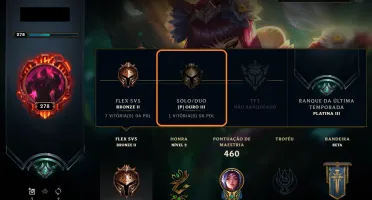 Conta de lol de 2014 ( Está na MD10) (Última season plat3)