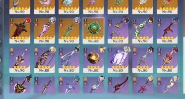 Conta Genshin Impact AR 60 NA 21 personagens e 11 armas 5★