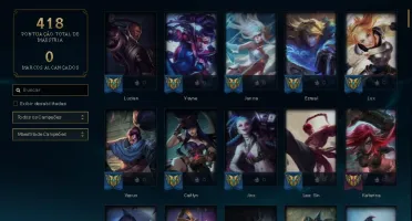 Conta League of Legends 127 campeões, 101 Skins