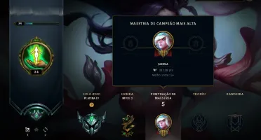 CONTA LEAGUE OF LEGENDS / MAIN SUP / PLATINA