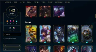 Conta DIAMANTE 4 da season 2 com TODOS os champs e 143 skins