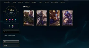 Conta DIAMANTE 4 da season 2 com TODOS os champs e 143 skins