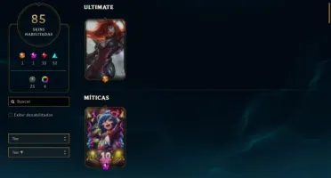 Conta LoL; Gold; Skins