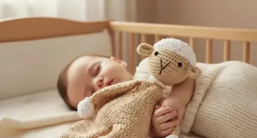 Naninha Ovelha Amigurumi Artesanal Bebê Objeto Apego Sono