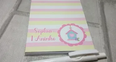 Kit 20 Bloquinhos A6 Personalizados com 50 Folhas