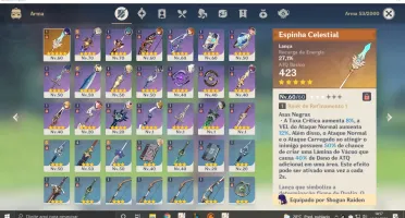 AR 45 - Raiden, Childe, Albedo e Espinha Celestial