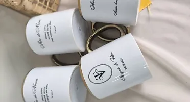 Caneca com Borda e Alça Douradas Personalizada