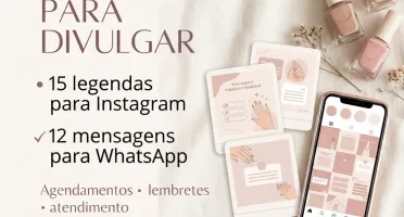 Kit de mensagens e legendas para manicures — conteúdo digita