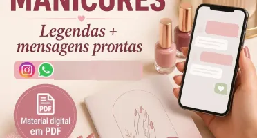 Kit de mensagens e legendas para manicures — conteúdo digita