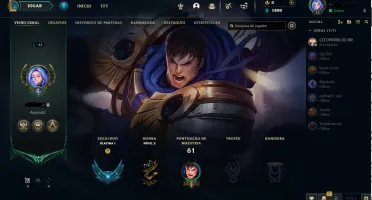 Conta Platina Lol - Com 5 Skins E Mmr Bom Dando 30 Por Win