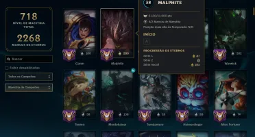 Conta Lol 100% Segura Full Acesso| Skins 178 | Nvl 586 
