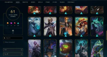 Conta Main Adc, Muita Maestria, Skins E Icones