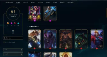 Conta Main Adc, Muita Maestria, Skins E Icones