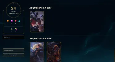 CONTA LOL DIAMANTE 4 - 24 skins - 47 campeões.