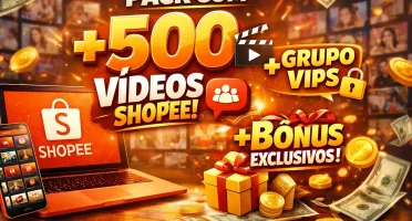 Pack +500 Vídeos Achadinhos Shopee +Grupo Vip +Bônus Exclusi