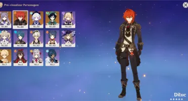 Genshin Impact (NA) - AR42 Diluc, Keqing, Qiqi, Venti