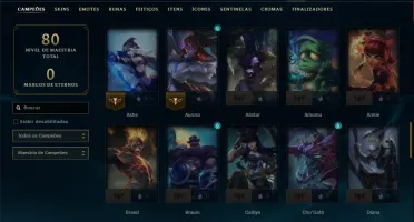 Diamante 2 com 70 Champs e 13 Skins