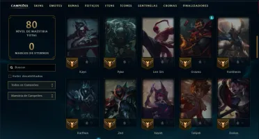 Diamante 2 com 70 Champs e 13 Skins