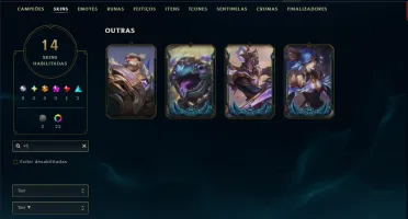 Diamante 2 com 70 Champs e 13 Skins
