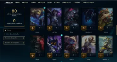 Diamante 2 com 70 Champs e 13 Skins