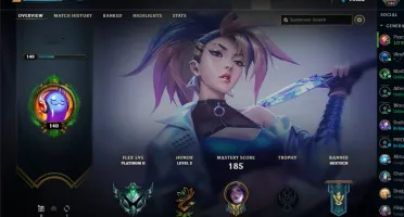 CONTA LEAGUE OF LEGENDS PLATINA