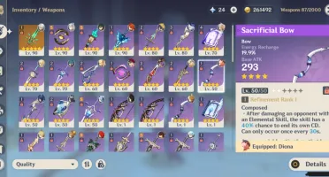 Genshin impact account, well built, AR 56, Read Description!