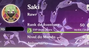 Conta Genshin AR50 Yelan + Nahida + 4 T5 usuário livre