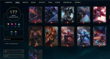 Bronze 1 com 135 Champs e 177 Skins ( ADC / SUP )