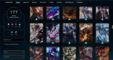 Bronze 1 com 135 Champs e 177 Skins ( ADC / SUP )