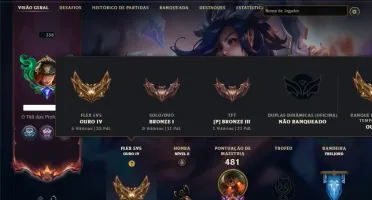 Bronze 1 com 135 Champs e 177 Skins ( ADC / SUP )