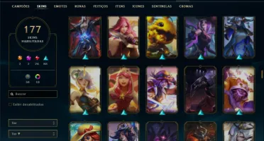 Bronze 1 com 135 Champs e 177 Skins ( ADC / SUP )