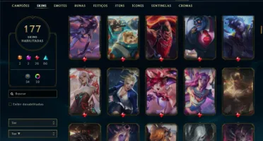 Bronze 1 com 135 Champs e 177 Skins ( ADC / SUP )