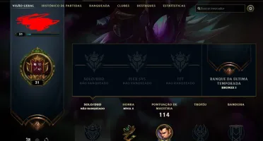 Conta League Of Legends - Unranked com 30 champs