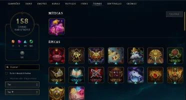 CONTA LEAGUE OF LEGENDS LVL 82 com 48 skins 129 champs