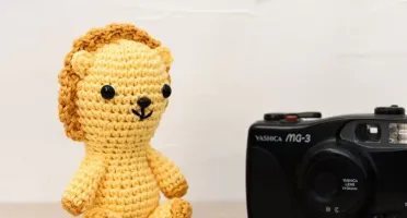 Mini Leão em Amigurumi