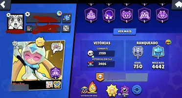 Conta com todos os Brawlers, mais de 47k de troféus e etc