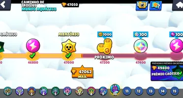 Conta com todos os Brawlers, mais de 47k de troféus e etc