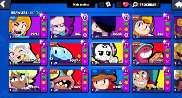 Conta com todos os Brawlers, mais de 47k de troféus e etc