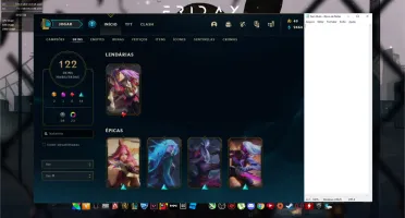Conta lol platina 4, todos champs, mt skin Katarina!