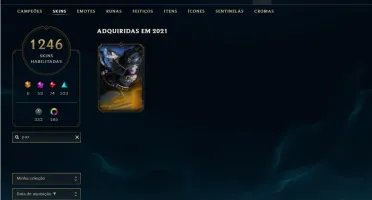 V> CONTA NO LOL ,1246 SKINS PAX TF , 180 CHROMAS , SKINS TFT