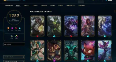 V> CONTA NO LOL ,1246 SKINS PAX TF , 180 CHROMAS , SKINS TFT
