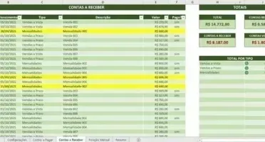 Planilha Contas A Pagar E Receber