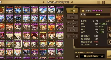 Summoners War Global com Nephthys TanjiroDark Tiana Laika