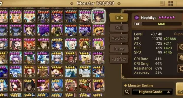 Summoners War Global com Nephthys TanjiroDark Tiana Laika