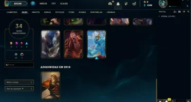 CONTA UNRANKED LVL 120 / 35 SKINS